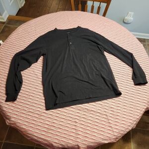 GAP Men's Charcoal Long Sleeve Henley